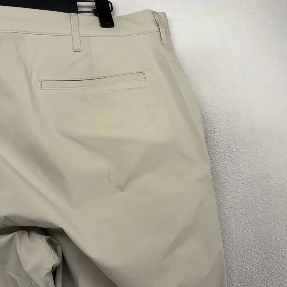 J Crew Pants men's 38x32 Beige tan Tech Performance Golf Wicking Flawed With Tag